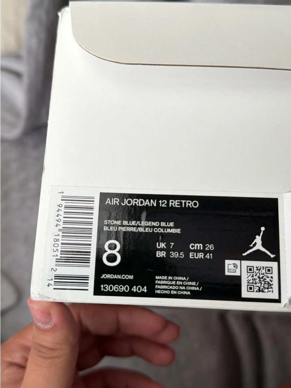 Jordan Men's Sneaker - Stone Blue / Legend Blue